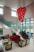 Red Chandelier Lobby Area